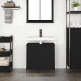 Bathroom Basin Cabinet Black 60x34.5x60 cm