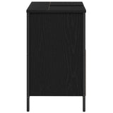 Bathroom Basin Cabinet Black 60x34.5x60 cm - Close-Up Angle