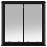 Bathroom Wall Cabinet with Mirror Black Oak 60x21x60 cm