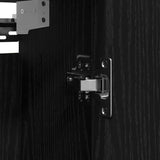 Bathroom Wall Cabinet with Mirror Black Oak 50x21x60 cm