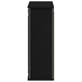 Bathroom Wall Cabinet with Mirror Black Oak 50x21x60 cm