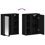 Bathroom Wall Cabinet with Mirror Black Oak 50x21x60 cm - Extra Image