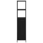Bathroom Cabinet with Shelves Black Oak 36x35x165 cm