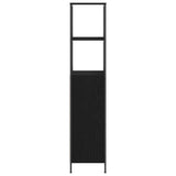 Bathroom Cabinet with Shelves Black Oak 36x35x165 cm