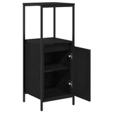 Bathroom Cabinet with Shelves Black Oak 36x35x95 cm - 45-Degree Angle