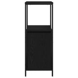 Bathroom Cabinet with Shelves Black Oak 36x35x95 cm - Rear View