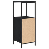 Bathroom Cabinet with Shelves Black Oak 36x35x95 cm - Low Angle