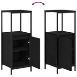 Bathroom Cabinet with Shelves Black Oak 36x35x95 cm - Extra Image