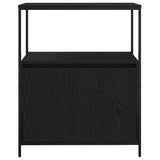 Bathroom Cabinet with Shelves Black Oak 76.5x35x95 cm