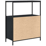 Bathroom Cabinet with Shelves Black Oak 76.5x35x95 cm - Low Angle