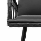 Sofa with Cushion Grey 61.5 x 123 x 82cm Metal - 45-Degree Angle