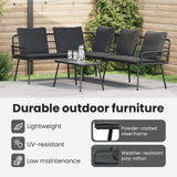 Sofa with Cushion Anthracite 173 x 231 x 90cm Steel - Rear View