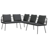 Sofa with Cushion Anthracite 173 x 231 x 90cm Steel