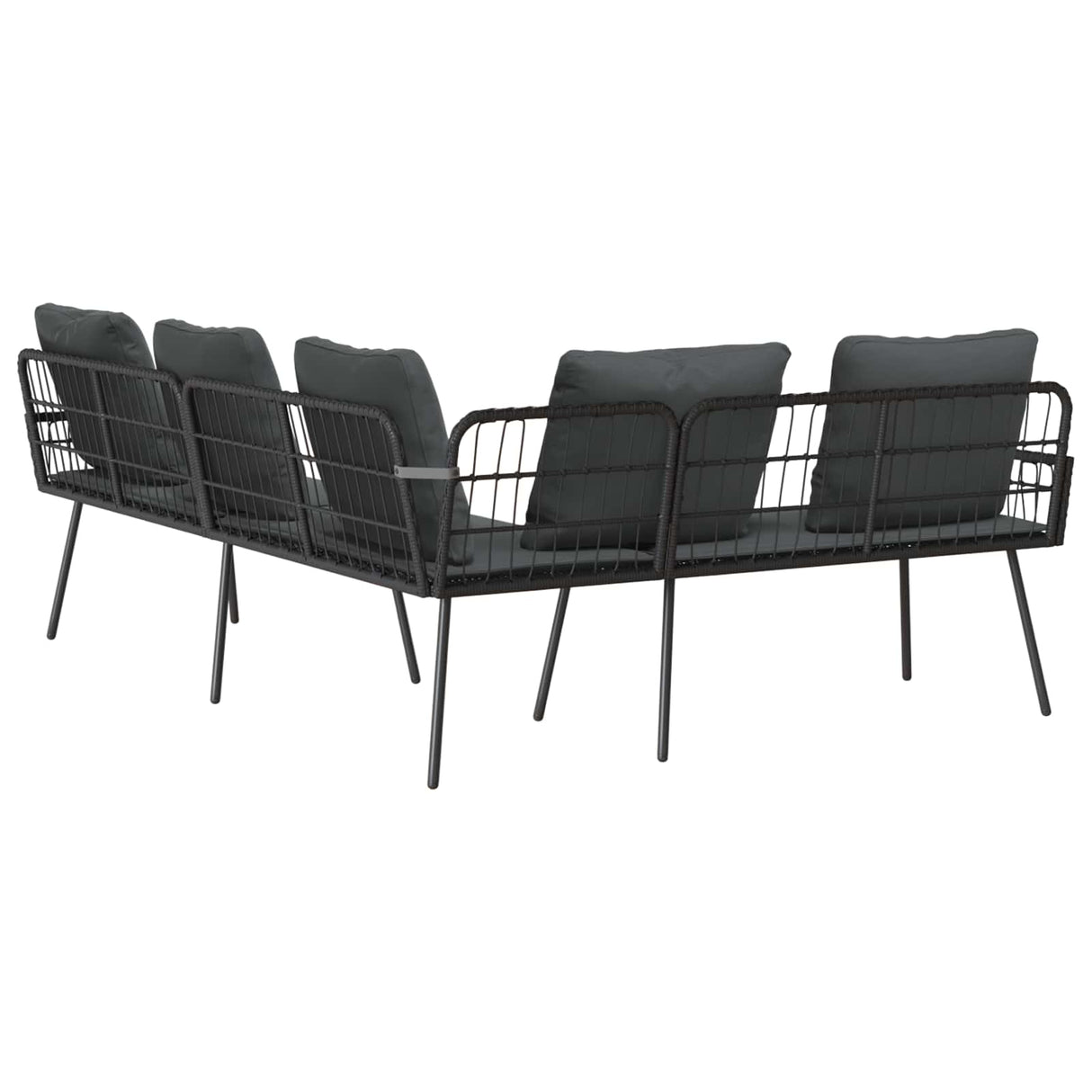 Sofa with Cushion Anthracite 173 x 231 x 90cm Steel