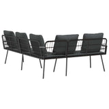 Sofa with Cushion Anthracite 173 x 231 x 90cm Steel