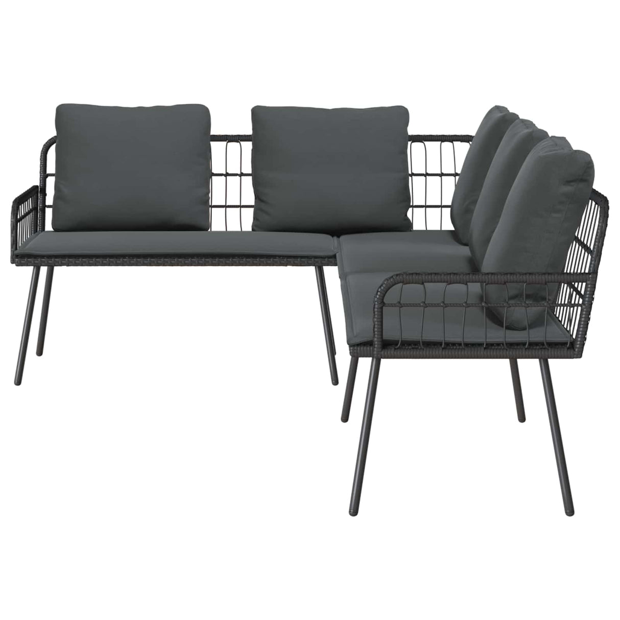 Sofa with Cushion Anthracite 173 x 231 x 90cm Steel
