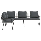 Sofa with Cushion Anthracite 173 x 231 x 90cm Steel