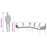 Sofa with Cushion Brown 61.5 x 123 x 82cm Metal - Close-Up Angle