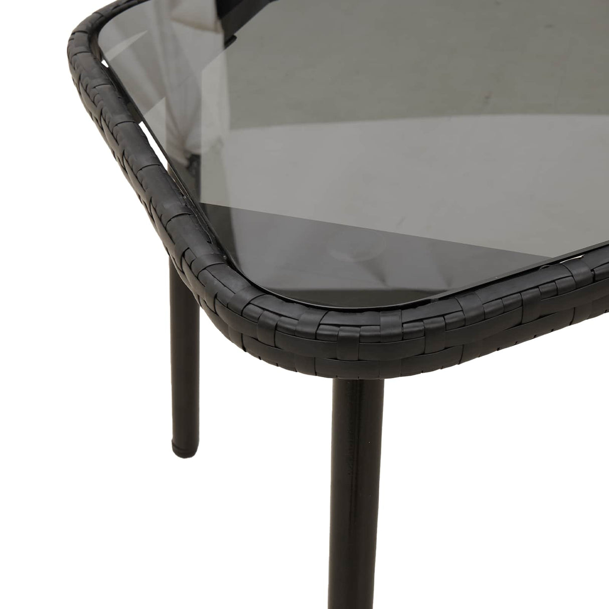 Coffee Table Black 90 x 45 x 43 cm Poly Rattan