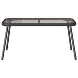 Coffee Table Black 90 x 45 x 43 cm Poly Rattan and glass - 45-Degree Angle