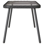 Coffee Table Black 90 x 45 x 43 cm Poly Rattan