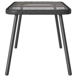 Coffee Table Black 90 x 45 x 43 cm Poly Rattan - Top-Down View