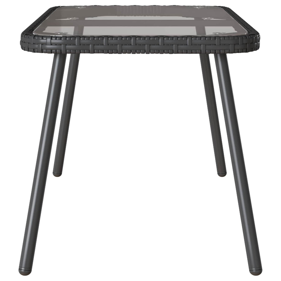 Coffee Table Black 90 x 45 x 43 cm Poly Rattan