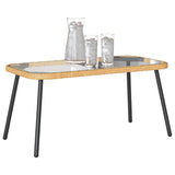 Coffee Table Brown and Black 90 x 45 x 43 cm - Side View