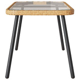Coffee Table Brown and Black 90 x 45 x 43 cm - Rear View