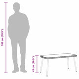 Coffee Table Brown and Black 90 x 45 x 43 cm - Extra Image