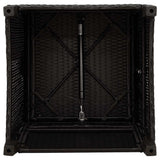 Reclining Garden Chair with Side Table Black Poly Rattan - Extra Image