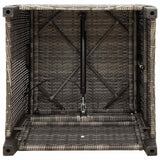 Reclining Garden Chair with Side Table Grey Poly Rattan - Extra Image