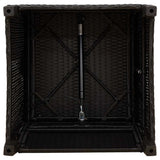 Reclining Garden Chair with Side Table Black Poly Rattan - Extra Image