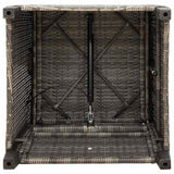 Reclining Garden Chair with Side Table Grey Poly Rattan - Extra Image