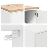 Garage Cabinets 2 pcs White Engineered Wood - Extra Image