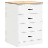 Garage Cabinets 2 pcs White Engineered Wood - Extra Image