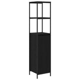 Bathroom Furniture Set 3 pcs Black Oak Engineered Wood