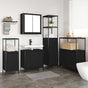 Bathroom Furniture Set 5 pcs Black Engineered wood