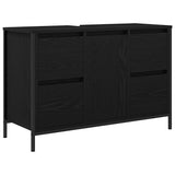 Bathroom Furniture Set 2 pcs Black Oak 36 x 35 x 165 cm - 45-Degree Angle