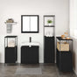 Bathroom Furniture Set 5 pcs Black Oak 36 x 35 x 165 cm