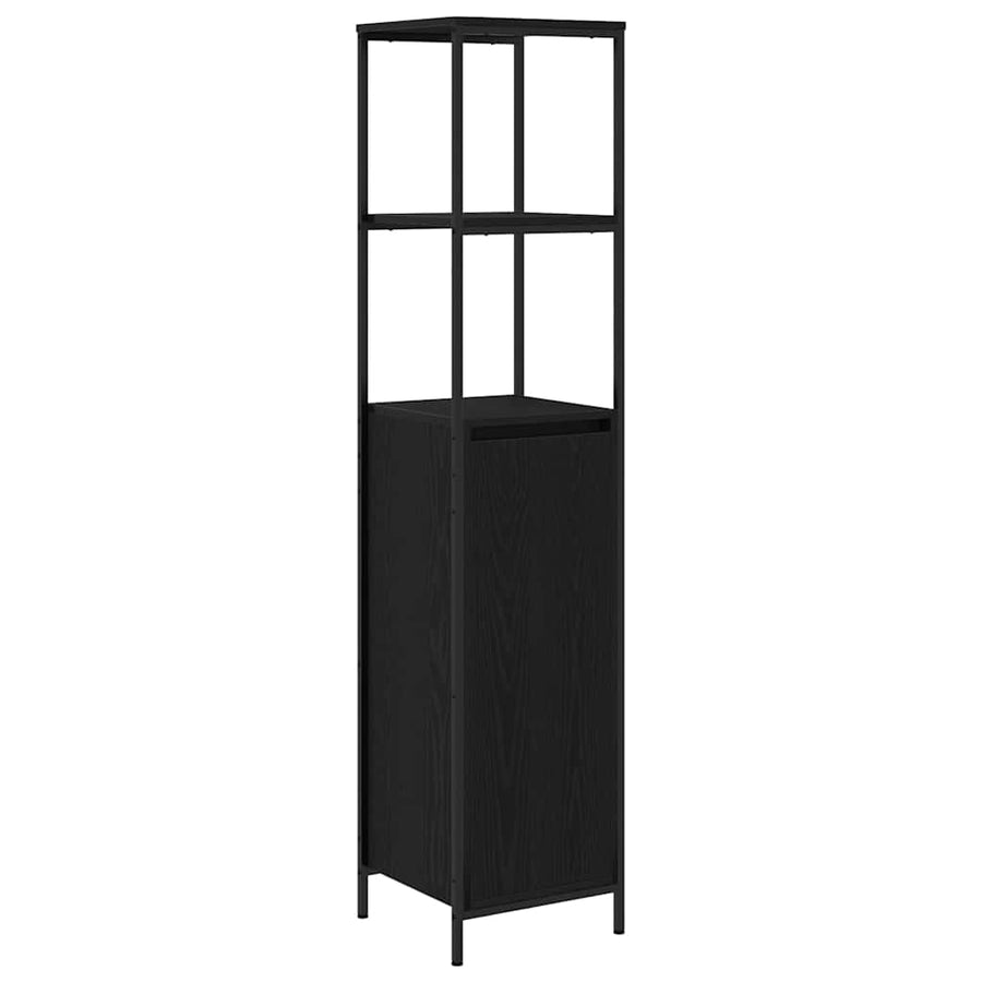 Bathroom Furniture Set 3 pcs Black Oak 36 x 35 x 165 cm