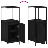 Bathroom Furniture Set 3 pcs Black Oak Engineered Wood