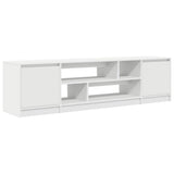 TV Cabinet White 188.5x41x50 cm Engineered Wood - Front View