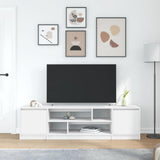 TV Cabinet White 188.5x41x50 cm Engineered Wood - Side View