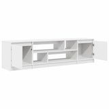 TV Cabinet White 188.5x41x50 cm Engineered Wood - 45-Degree Angle
