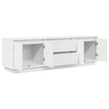 TV Cabinet with LED Lights White 160.5x41x50 cm - Rear View
