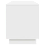 TV Cabinet with LED Lights White 160.5x41x50 cm - Low Angle