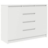 Sideboard with Drawers White 100.5x35x76 cm Engineered Wood