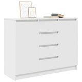 Sideboard with Drawers White 100.5x35x76 cm Engineered Wood - Top-Down View
