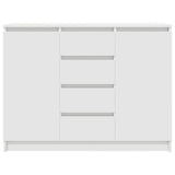 Sideboard with Drawers White 100.5x35x76 cm Engineered Wood